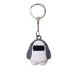 rertnocnf portable case for air tag, kawaii cute cartoon whale silicone anti-scratch protective cover compatible with airtags finder location tracker keychain for kids pets keys