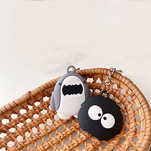 Rertnocnf Portable Case for Air Tag, Kawaii Cute Cartoon Whale Silicone Anti-Scratch Protective Cover Compatible with Airtags Finder Location Tracker Keychain for Kids Pets Keys