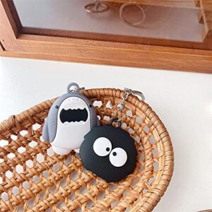 Rertnocnf Portable Case for Air Tag, Kawaii Cute Cartoon Whale Silicone Anti-Scratch Protective Cover Compatible with Airtags Finder Location Tracker Keychain for Kids Pets Keys