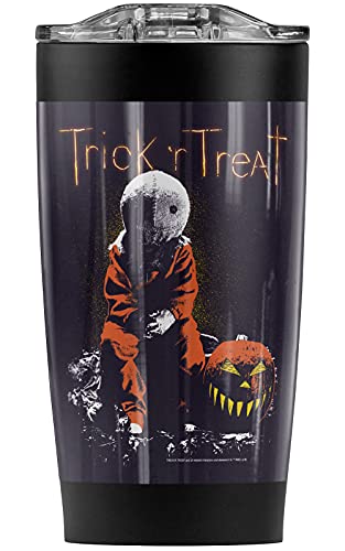 Logovision Trick 'r Treat Sitting Sam Stainless Steel Tumbler 20 oz Coffee Travel Mug/Cup, Vacuum Insulated & Double Wall with Leakproof Sliding Lid | Great for Hot Drinks and Cold Beverages