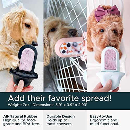 Diggs Groov Dog Training Toy I Puppy Training Aid I Crate Training Aids for Puppies I Attaches to Crate I Reduces Anxiety I Dog Treat Dispenser I Dog Kennel Toys I Blush