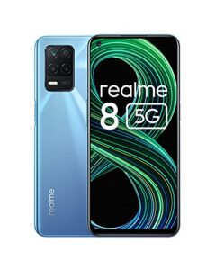 realme 8 5g dual sim 64gb rom + 4gb ram (gsm only | no cdma) factory unlocked 5g/lte smartphone (supersonic blue)-international version
