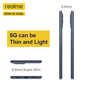 Realme 8 5G Dual SIM 128GB ROM + 6GB RAM (GSM Only | No CDMA) Factory Unlocked 5G/LTE Smartphone (Supersonic Black)-International Version