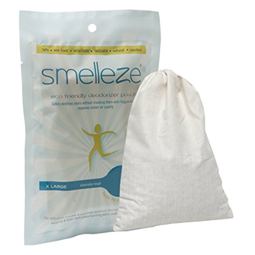 SMELLEZE Reusable Gym Bag Odor Remover Deodorizer Pouch: Gets Stink Out From Any Bag Without Scents