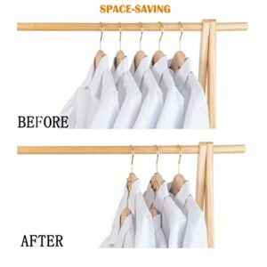 Koobay Metal Clothes Hanger, 36 Pack Connector Hooks Stable Hanger Gold Metal Outfit Hangers Extender Clips Organizer Strong Mini Cascading Hanger Hooks