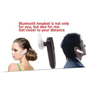 Heave Bluetooth V4.1 Headset,Wireless Bluetooth Earpiece with Mic,Single Wireless Bluetooth Noise Cancelling Earphone for Home Office Driving Hands-Free Calling Black