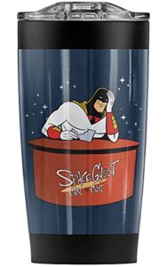 logovision space ghost great galaxies stainless steel tumbler 20 oz coffee travel mug/cup, vacuum insulated & double wall with leakproof sliding lid | great for hot drinks and cold beverages