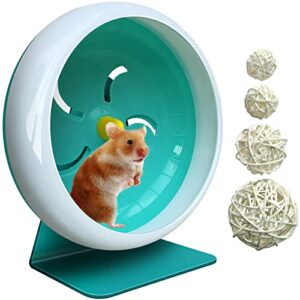 Hamster Wheel,Silent Hamster Wheel,Silent Spinner,Quiet Hamster Wheel,Super-Silent Hamster Exercise Wheel,Adjustable Stand Silent Spinner Hamster Wheel for Hamsters,Gerbils,Mice,Small Pet 7in (Blue A)