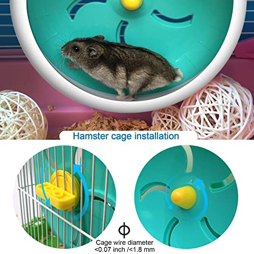Hamster Wheel,Silent Hamster Wheel,Silent Spinner,Quiet Hamster Wheel,Super-Silent Hamster Exercise Wheel,Adjustable Stand Silent Spinner Hamster Wheel for Hamsters,Gerbils,Mice,Small Pet 7in (Blue A)