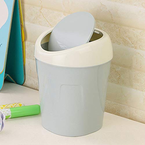 Storage Holder Desktop Mini Flip Lid Home Living Room Bedside Trash Can Garbage Dust Bin Holder