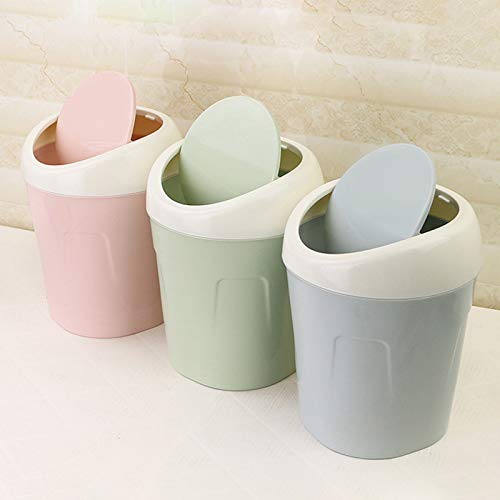 Storage Holder Desktop Mini Flip Lid Home Living Room Bedside Trash Can Garbage Dust Bin Holder