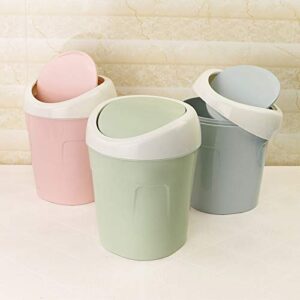 Storage Holder Desktop Mini Flip Lid Home Living Room Bedside Trash Can Garbage Dust Bin Holder