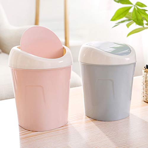 Storage Holder Desktop Mini Flip Lid Home Living Room Bedside Trash Can Garbage Dust Bin Holder