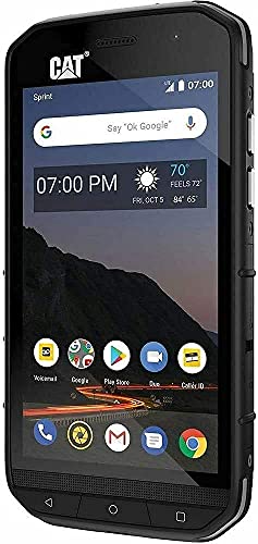 CAT PHONES S48c 32GB Rugged Waterproof (Sprint Unlocked) Smartphone - Black (Renewed)