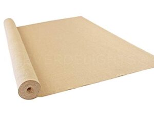 cleverdelights 36" premium burlap roll - 25 yards - finished edges - tight weave natural jute burlap fabric