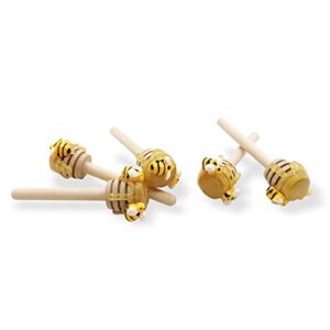 5 PCS Honey Dipper with Faux Honey Mini Bee Tiered Tray Decor Spring Summer Farmhouse Kitchen Display