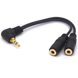 piihusw 3.5mm headphone splitter cable, 3.5 mm male to dual female headset adapter cord for phones, speakers, tablets, pcs, mp3 players