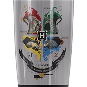 Harry Potter Hogwarts Magicial Mischief Crest Stainless Steel Tumbler 20 oz Coffee Travel Mug/Cup, Vacuum Insulated & Double Wall with Leakproof Sliding Lid | Great for Hot Drinks and Cold Beverages