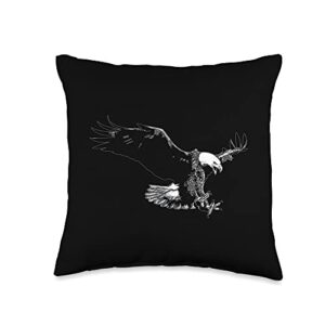 flying eagle eagle lover funny throw pillow, 16x16, multicolor