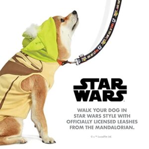 Star Wars The Mandalorian This is The Way 4 Foot Dog Leash, 48 Inches | Orange 4 Ft Dog Leash Easily Attaches to Any Dog Collar or Harness | Star Wars Mandalorian Nylon Dog Leash 4 Feet for All Dogs