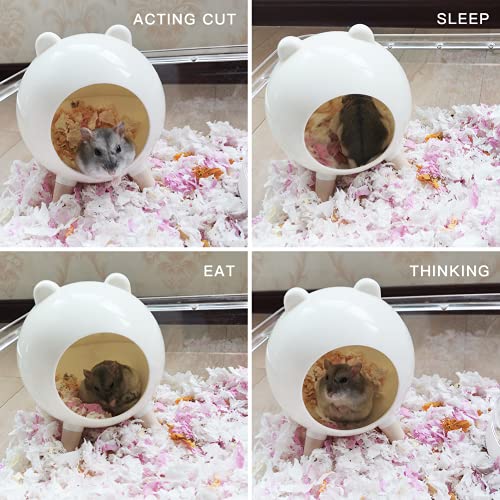 Marchul Hamster Hideout, House Habitats Decor for Dwarf Hamster Syrian Hamsters Gerbils(White)
