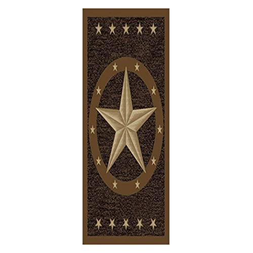 Furnish my Place 800 Texas Star Cowboy Area Kids Rug for Playroom, Bathroom & Kindergarten Classroom, Floor Mat, Texas Western Star Rustic, Multicolor (2'2"x8')