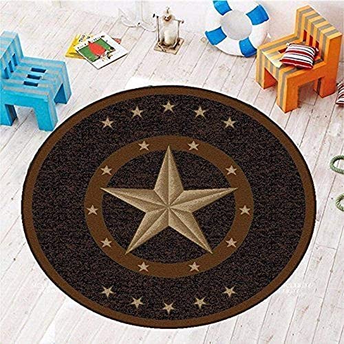 Furnish my Place 800 Texas Star Cowboy Area Kids Rug for Playroom, Bathroom & Kindergarten Classroom, Floor Mat, Texas Western Star Rustic, Multicolor (2'2"x8')