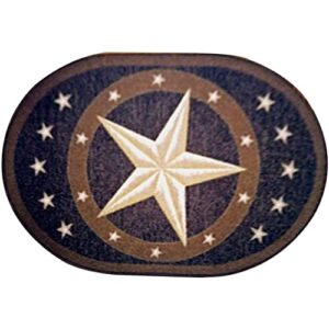 Furnish my Place 800 Texas Star Cowboy Area Kids Rug for Playroom, Bathroom & Kindergarten Classroom, Floor Mat, Texas Western Star Rustic, Multicolor (2'2"x8')