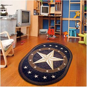 Furnish my Place 800 Texas Star Cowboy Area Kids Rug for Playroom, Bathroom & Kindergarten Classroom, Floor Mat, Texas Western Star Rustic, Multicolor (2'2"x8')