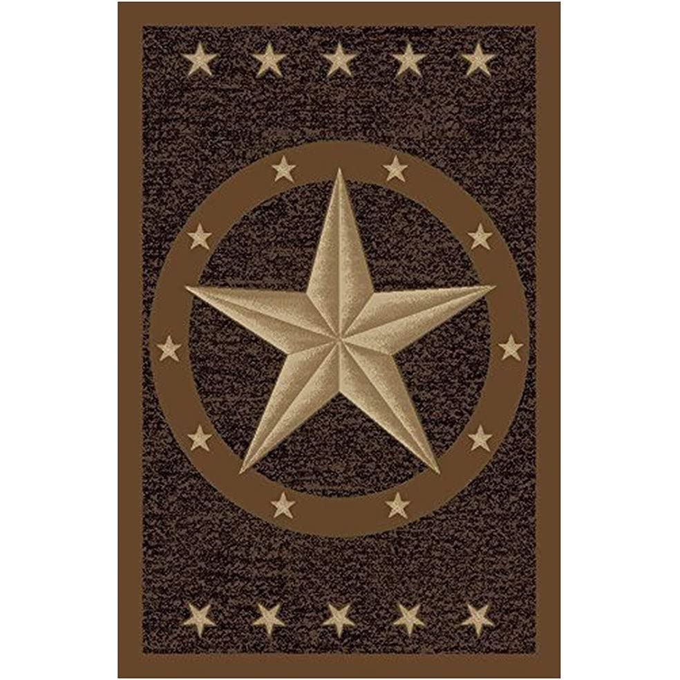 Furnish my Place 800 Texas Star Cowboy Area Kids Rug for Playroom, Bathroom & Kindergarten Classroom, Floor Mat, Texas Western Star Rustic, Multicolor (2'2"x8')