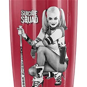 Logovision Suicide Squad Quinn Kneel Stainless Steel Tumbler 20 oz Coffee Travel Mug/Cup, Vacuum Insulated & Double Wall with Leakproof Sliding Lid | Great for Hot Drinks and Cold Beverages