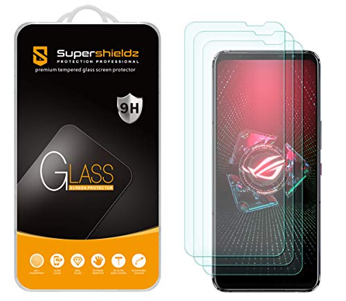 (3 Pack) Supershieldz Designed for Asus Rog Phone 6/6 Pro / 5 / 5s / 5 Pro / 5s Pro / 5 Ultimate Tempered Glass Screen Protector, Anti Scratch, Bubble Free