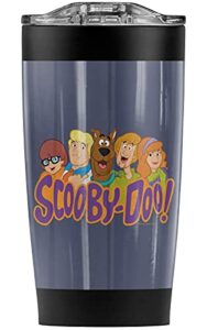 logovision scooby doo scooby gang stainless steel tumbler 20 oz coffee travel mug/cup, vacuum insulated & double wall with leakproof sliding lid | great for hot drinks and cold beverages