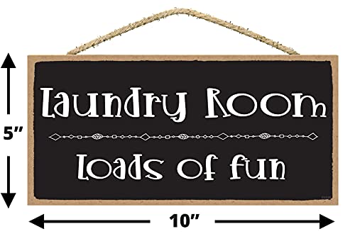 Laundry Room Loads of Fun Sign - Laundry Signs for Laundry Room Decor - Funny Laundry Room Signs - Laundry Room Signs Wall Decor