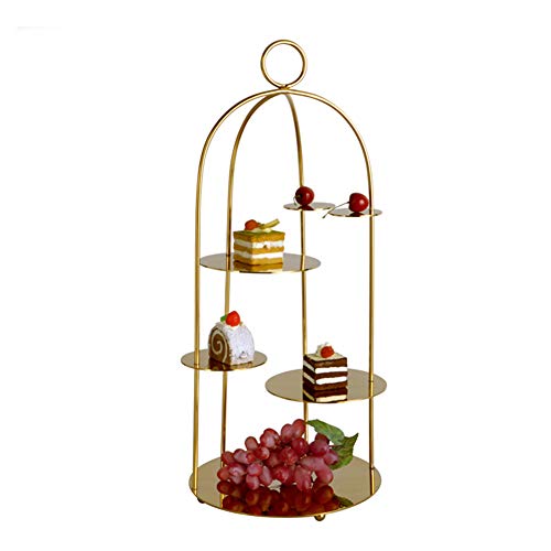 GL-GDD Multipurpose Cake Stand, Bird Cage Dessert Stand Display Food Serving Stand for Wedding Birthday Baby Shower Holiday Christmas Tea Party Decorating