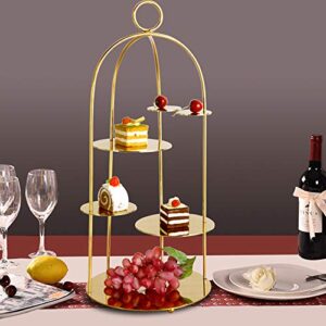 GL-GDD Multipurpose Cake Stand, Bird Cage Dessert Stand Display Food Serving Stand for Wedding Birthday Baby Shower Holiday Christmas Tea Party Decorating