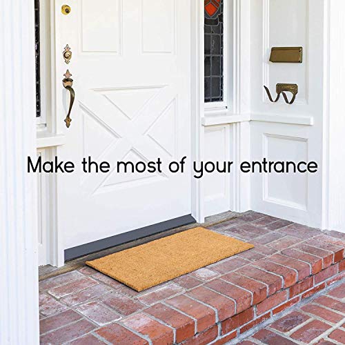 Ecomills Coco Coir Door Mat, 24" x 36" x 0.5", Heavy Duty, Indoor Outdoor, Large Size, Non-Slip Backing, Mats for Entry Ways, Garage, Floors, Patio, Entrance Areas