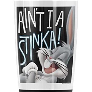 Looney Tunes Bugs Bunny Ain't I a Stinka! Stainless Steel Tumbler 20 oz Coffee Travel Mug/Cup, Vacuum Insulated & Double Wall with Leakproof Sliding Lid | Great for Hot Drinks and Cold Beverages