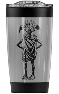 logovision harry potter dobby stainless steel tumbler 20 oz coffee travel mug/cup, vacuum insulated & double wall with leakproof sliding lid | great for hot drinks and cold beverages