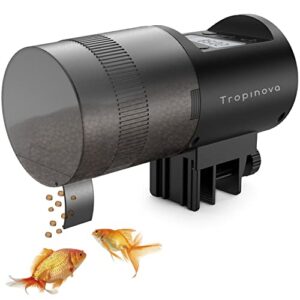 tropinova aquarium automatic fish feeder moisture-proof auto fish food dispenser for aquarium or small fish turtle tank