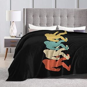 Bigfoot Flannel Fleece Throw Blankets for Bed Sofa Living Room Soft Blanket Warm Cozy Fluffy Throw Plush Blanket