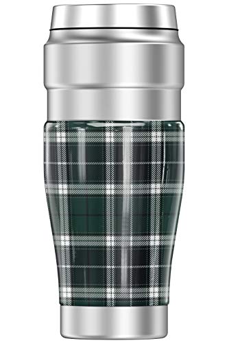 THERMOS Michigan State University Plaid STAINLESS KING Stainless Steel Travel Tumbler, Vacuum insulated & Double Wall, 16oz