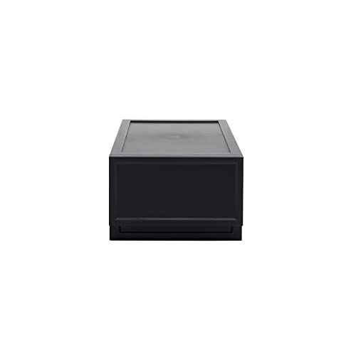 ASTAGE | Storage Drawer, Modular Stackable Drawer, Plastic Storage, Drawer Block | Black Small A