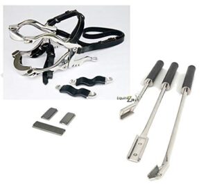 equine dental kit hau'sman speculum and 3 floats with blades.