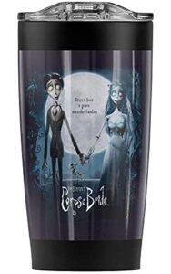 logovision corpse bride bride poster stainless steel tumbler 20 oz coffee travel mug/cup, vacuum insulated & double wall with leakproof sliding lid | great for hot drinks and cold beverages