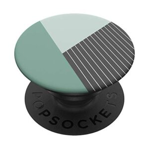 abstract geometric modern color blocks mint sage green gray popsockets popgrip: swappable grip for phones & tablets