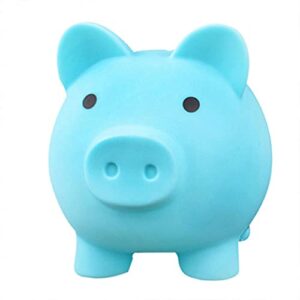 cute piggy bank，unbreakable plastic shatterproof money bank，coin bank for boys girls kids，children's toy gift saving coins money box. (blue)……