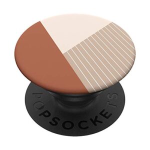 abstract geometric modern color blocks terracotta beige popsockets popgrip: swappable grip for phones & tablets