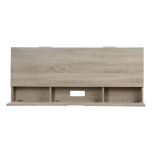 Acme Furniture 2 Drawers and 3 Hidden Top Compartments Writing Desk, Natural/Nickel