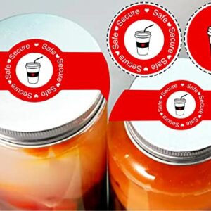 Safe Secure Tamper Evident Seals Stickers for Drink Lids 1" x 9" - 500 Pcs Food Delivery Stickers Sealed for Freshness Labels Drink Food Seal Stickers